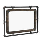 Specchio da parete sospeso in metallo Revo Industrial da 31 pollici di Furniture of America