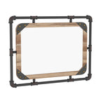 Specchio da parete sospeso in metallo Revo Industrial da 31 pollici di Furniture of America