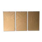 Set di 3 stampe di uccelli dorati su tela galleggiante dorata con cornice decorativa da parete