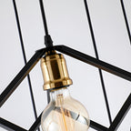 Lampadario a sospensione geometrico per scale, altezza regolabile, gruppo di 5 o 7 luci