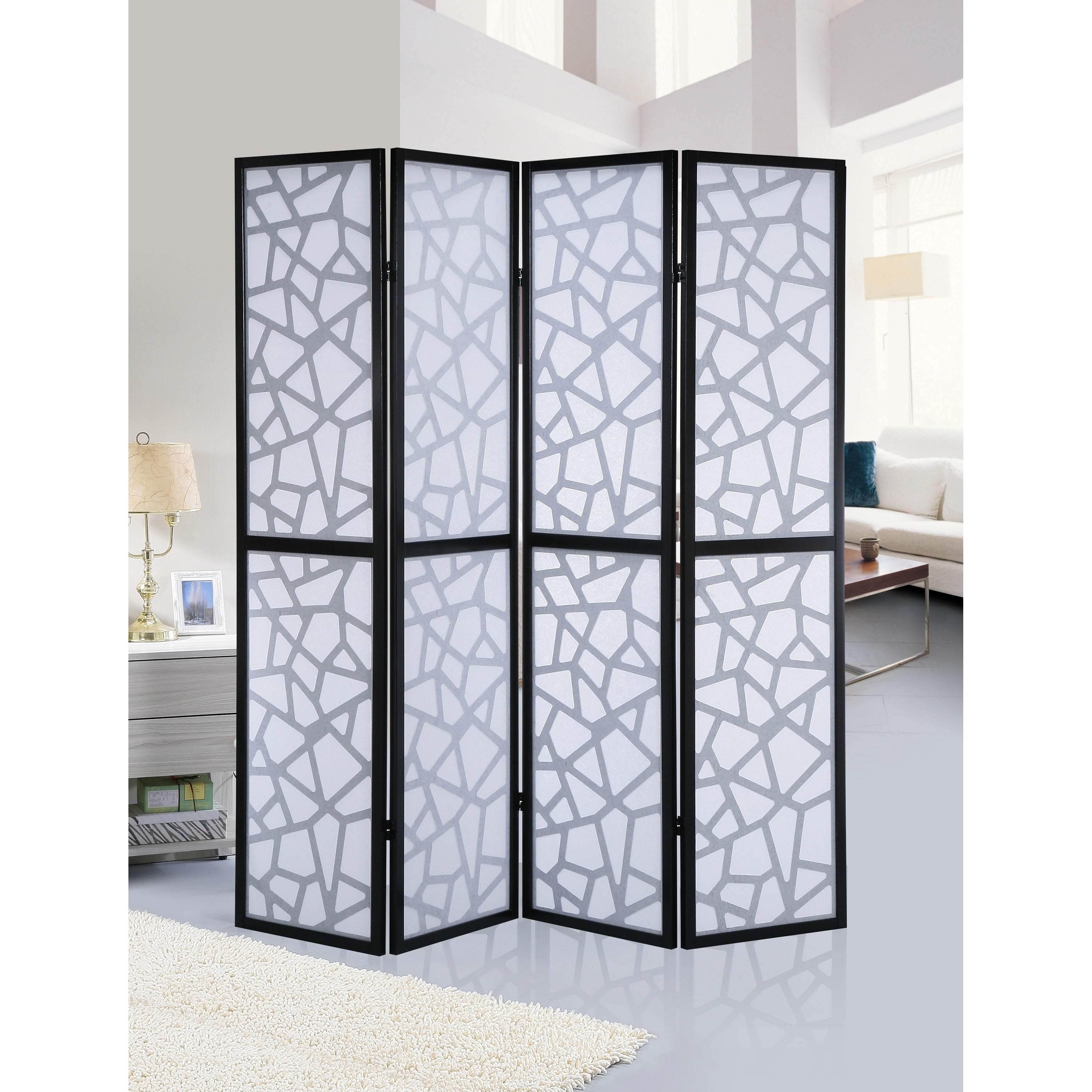 Divisorio per stanza a 4 pannelli Giyano di Roundhill Furniture