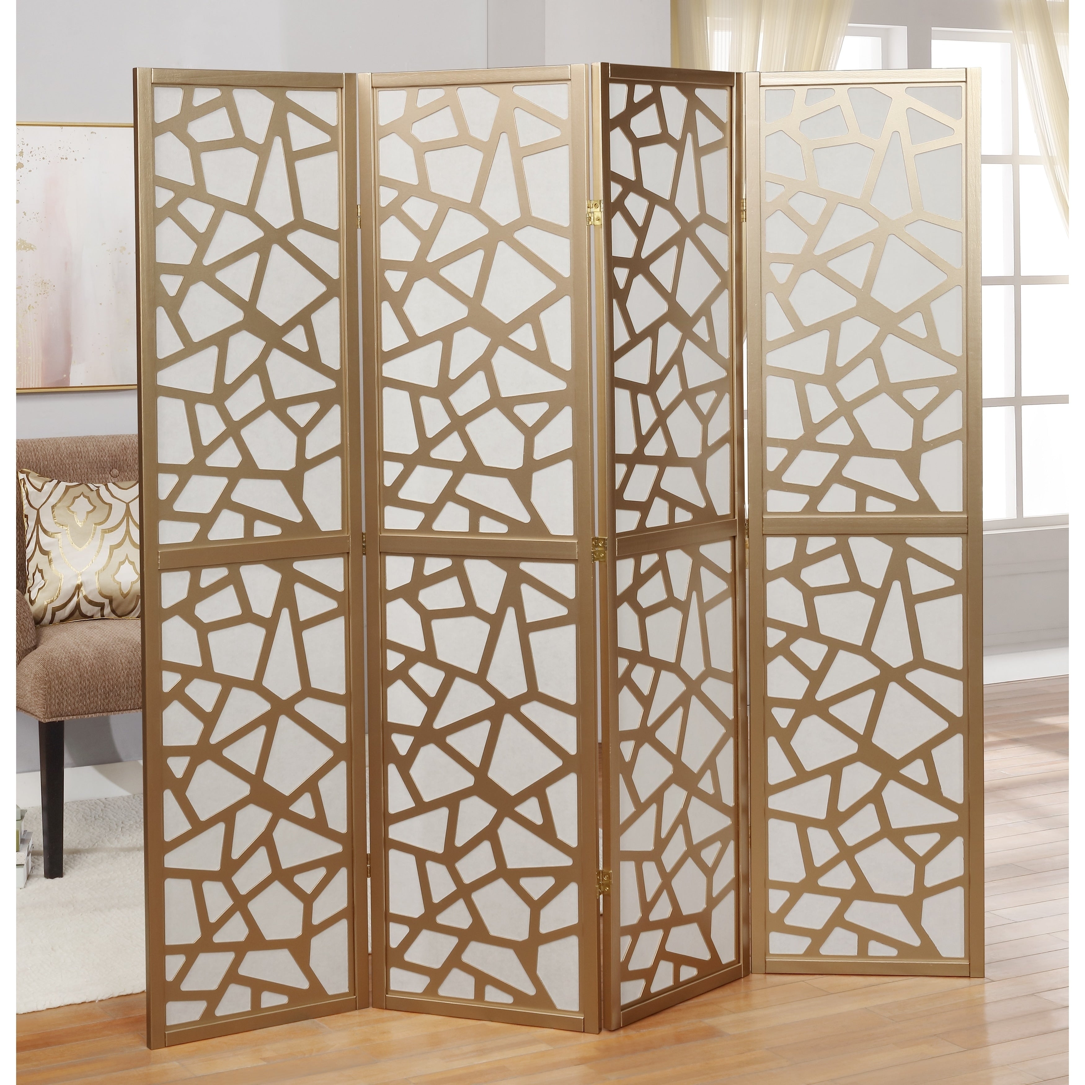 Divisorio per stanza a 4 pannelli Giyano di Roundhill Furniture