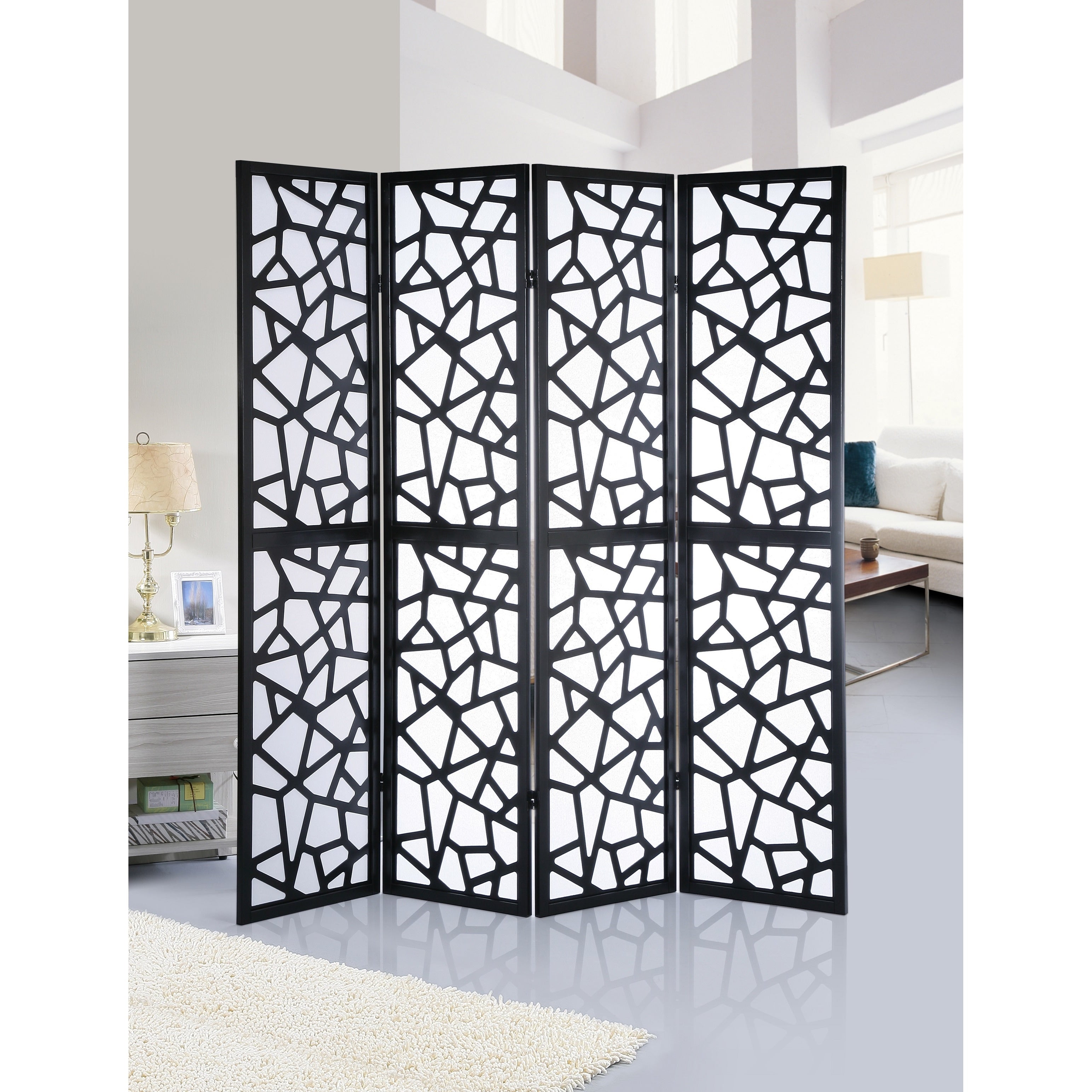 Divisorio per stanza a 4 pannelli Giyano di Roundhill Furniture
