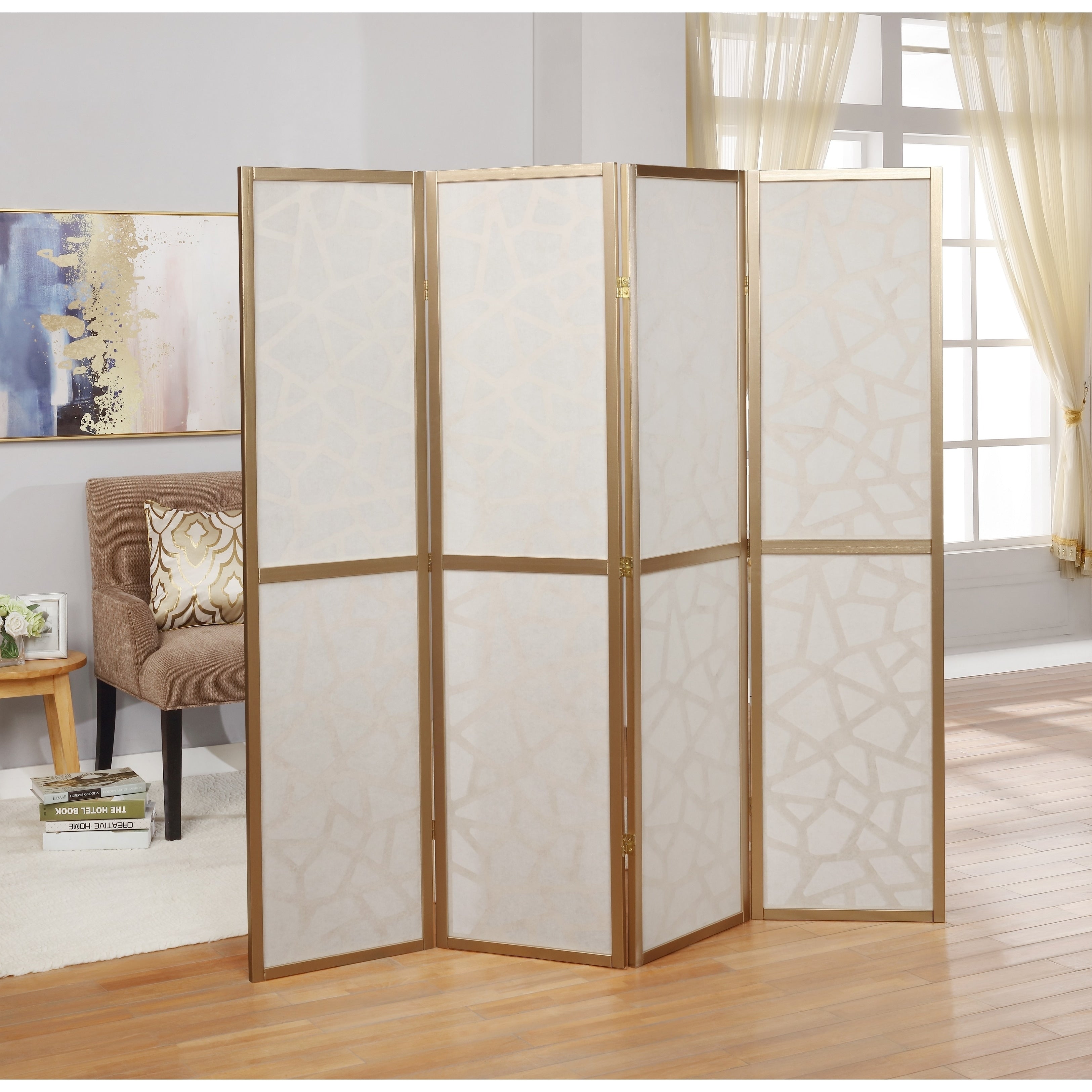 Divisorio per stanza a 4 pannelli Giyano di Roundhill Furniture