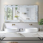 Specchio da parete con motivo a diamante Glam Crystal Accent