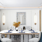 Specchio da parete con motivo a diamante Glam Crystal Accent