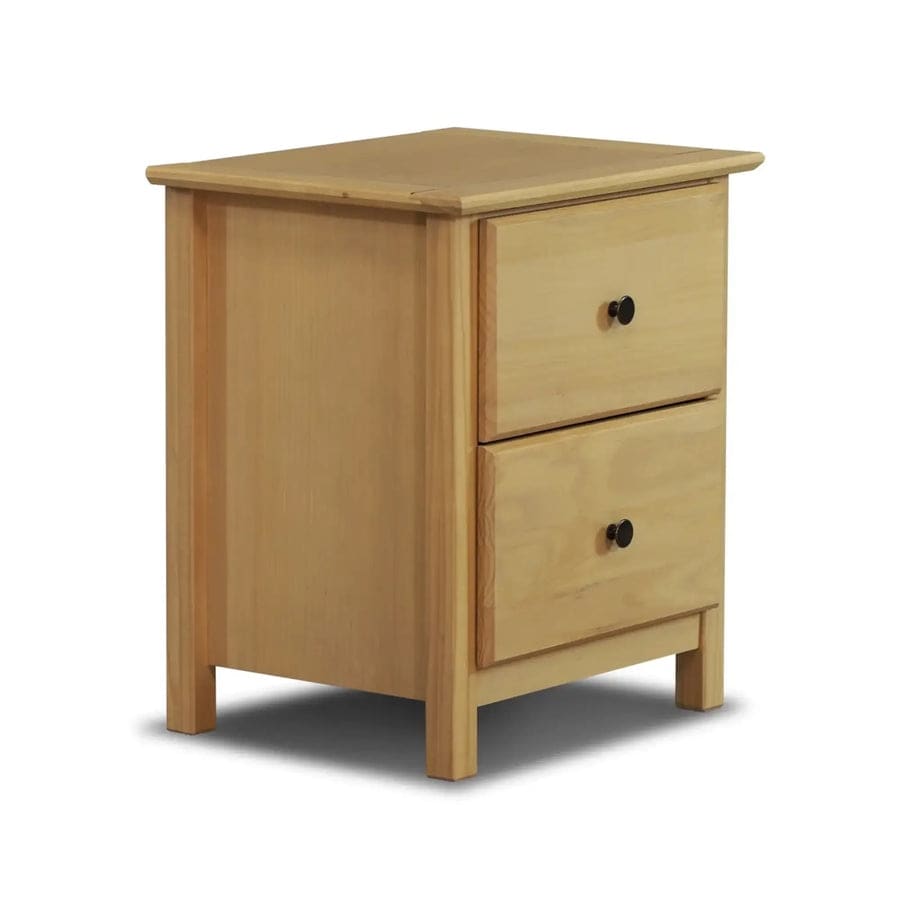 Comodino in legno massello Shaker a 2 cassetti Grain Wood Furniture