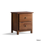 Comodino in legno massello Shaker a 2 cassetti Grain Wood Furniture