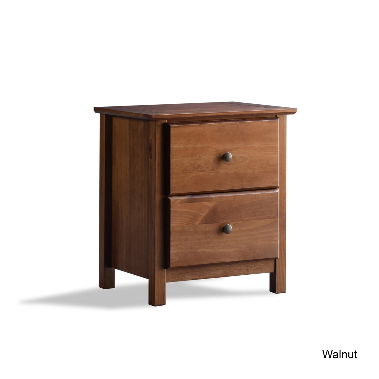 Comodino in legno massello Shaker a 2 cassetti Grain Wood Furniture
