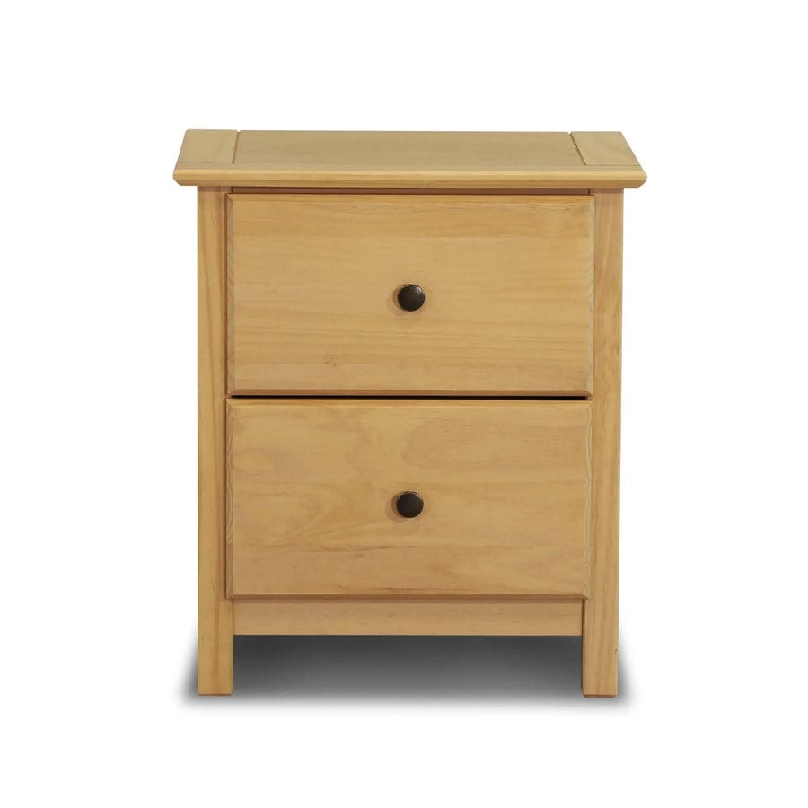 Comodino in legno massello Shaker a 2 cassetti Grain Wood Furniture