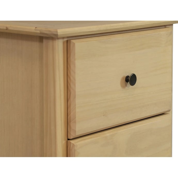 Comodino in legno massello Shaker a 2 cassetti Grain Wood Furniture