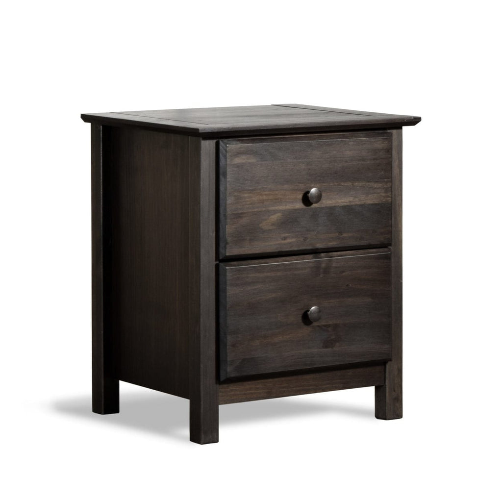 Comodino in legno massello Shaker a 2 cassetti Grain Wood Furniture