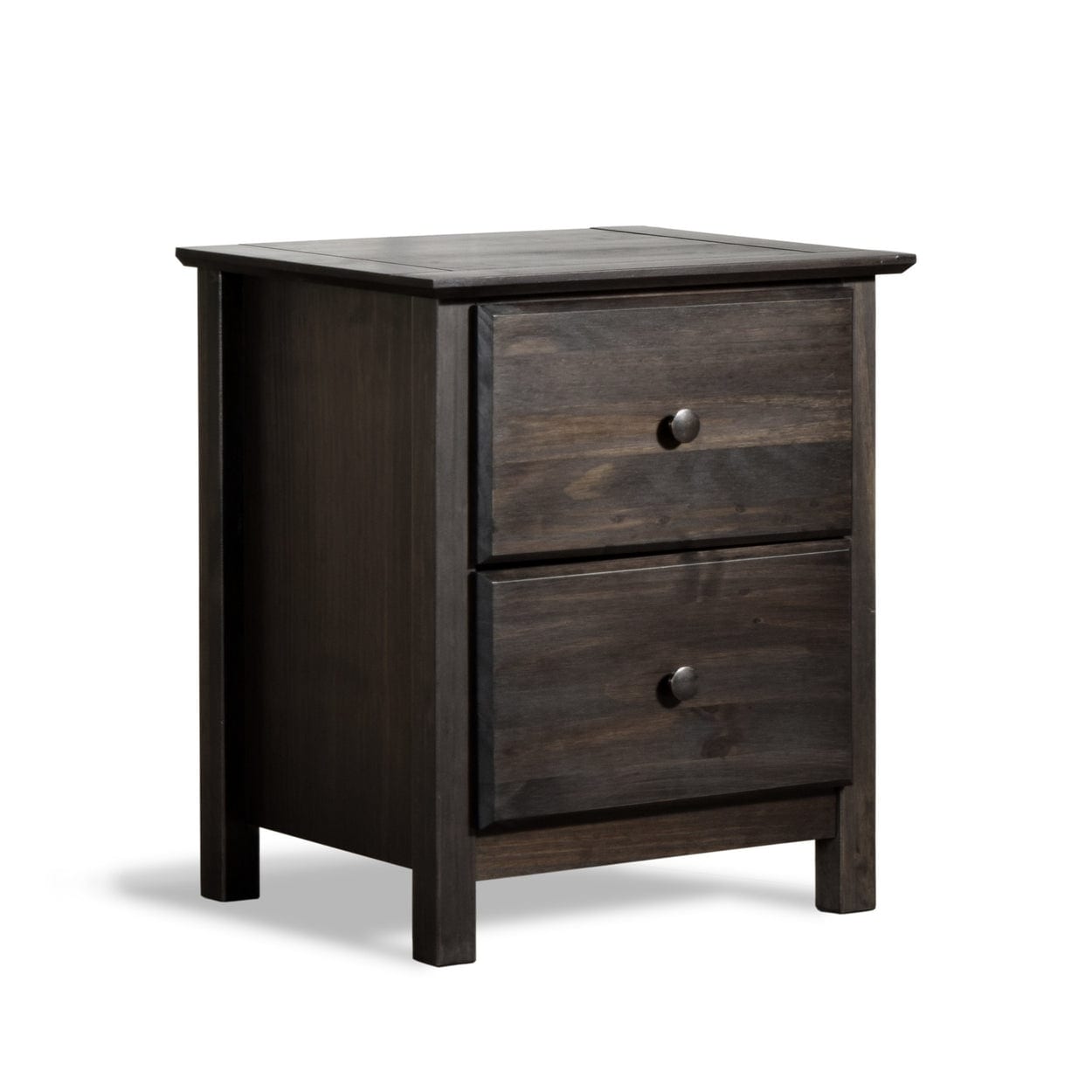 Comodino in legno massello Shaker a 2 cassetti Grain Wood Furniture