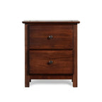 Comodino in legno massello Shaker a 2 cassetti Grain Wood Furniture