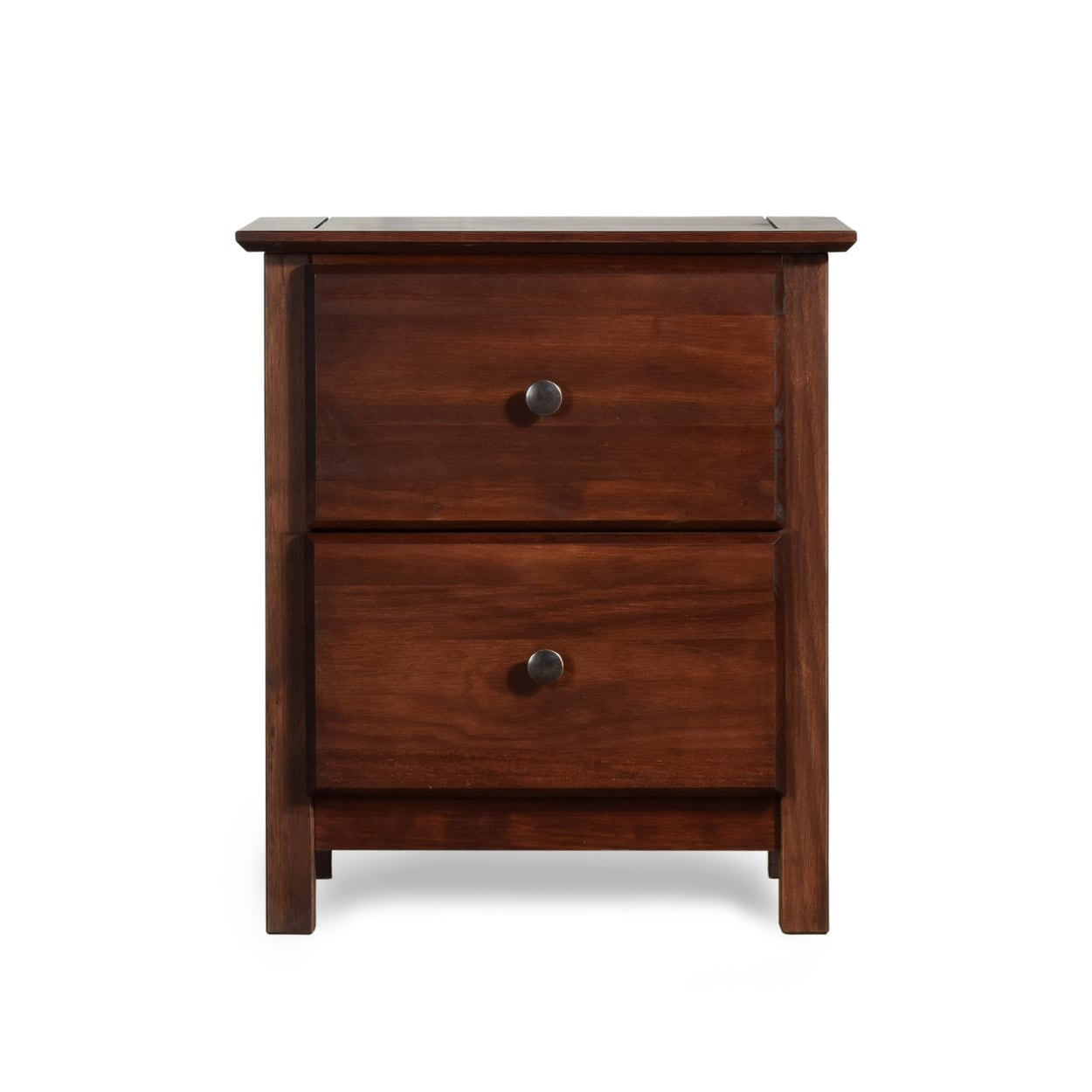 Comodino in legno massello Shaker a 2 cassetti Grain Wood Furniture