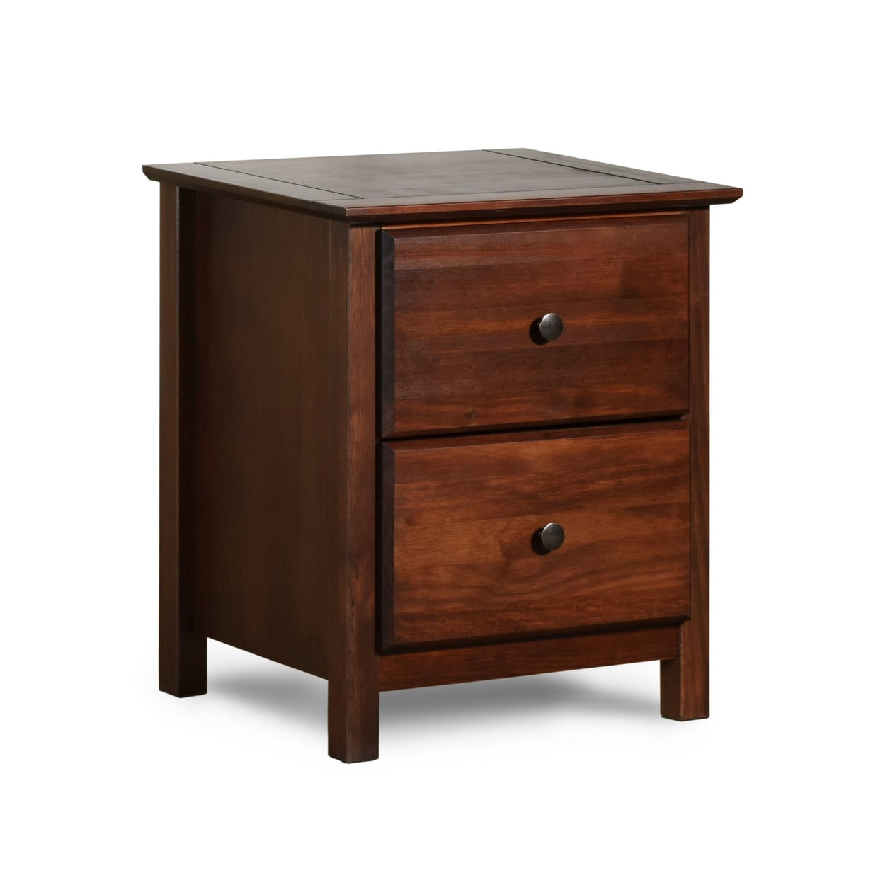 Comodino in legno massello Shaker a 2 cassetti Grain Wood Furniture