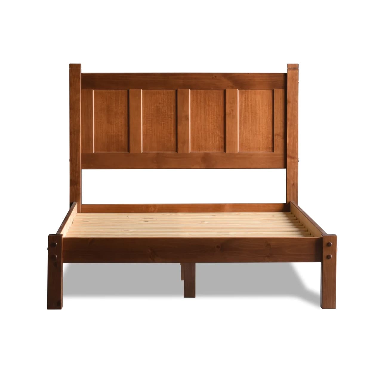 Letto a piattaforma con pannello in legno massello Shaker Grain Wood Furniture