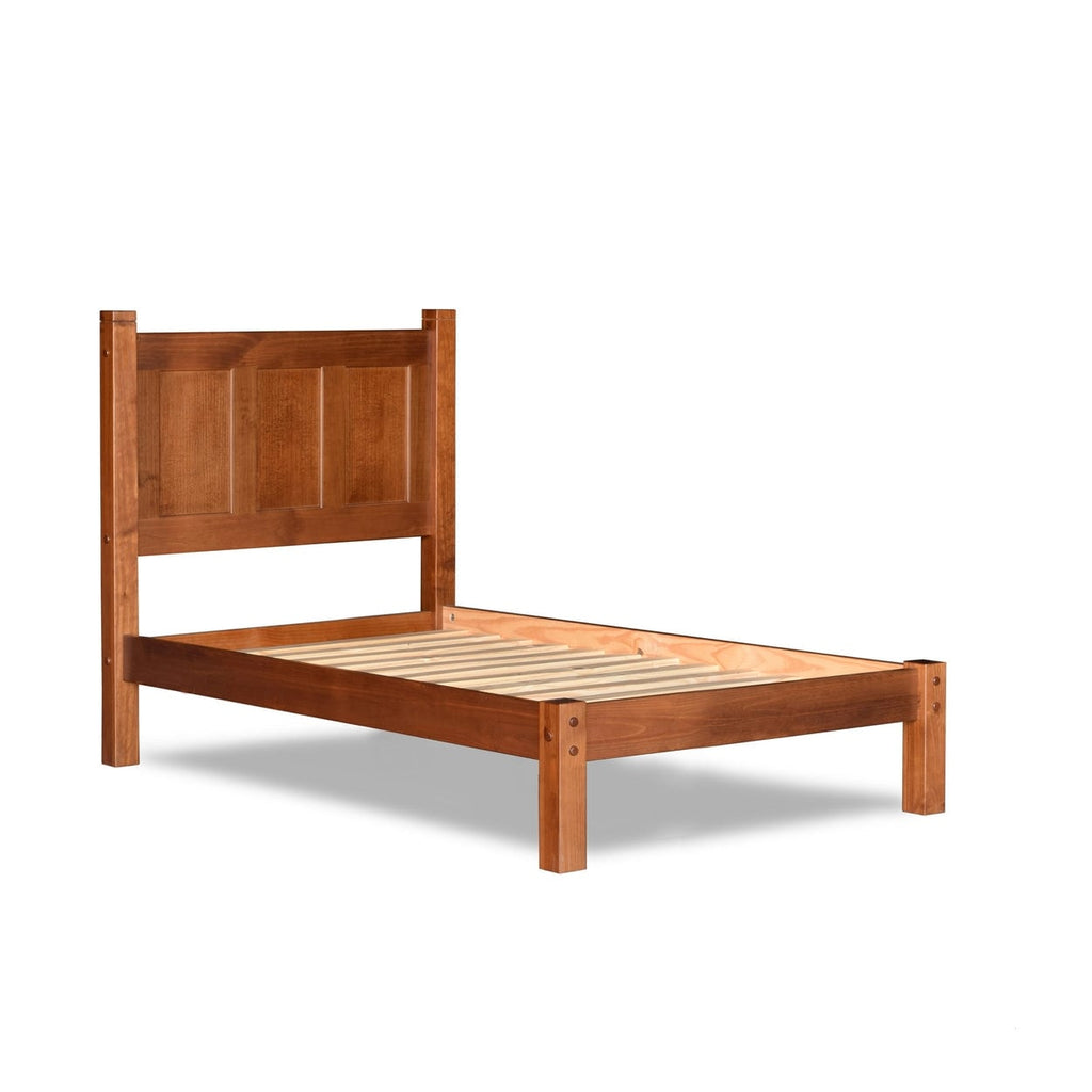 Letto a piattaforma con pannello in legno massello Shaker Grain Wood Furniture