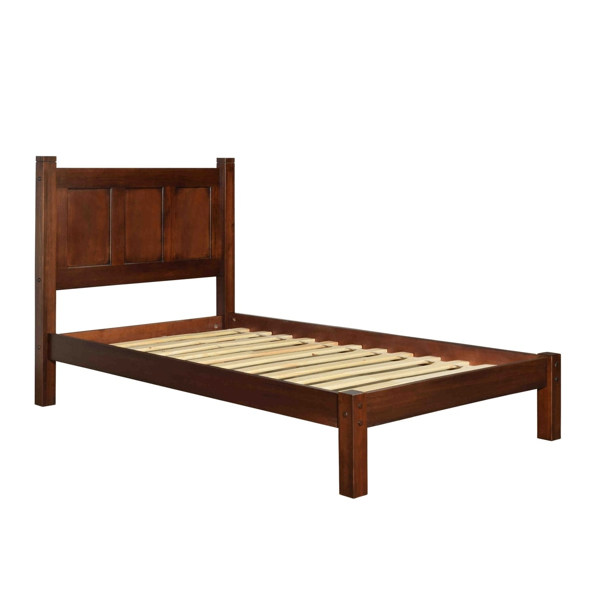 Letto a piattaforma con pannello in legno massello Shaker Grain Wood Furniture