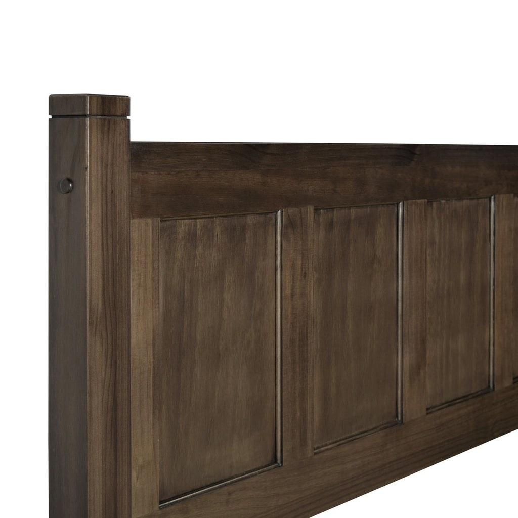 Letto a piattaforma con pannello in legno massello Shaker Grain Wood Furniture