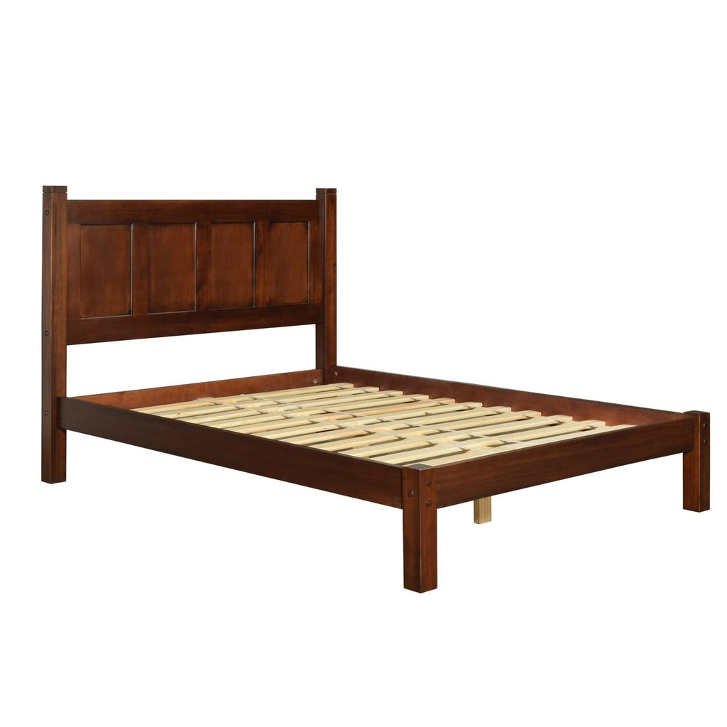 Letto a piattaforma con pannello in legno massello Shaker Grain Wood Furniture