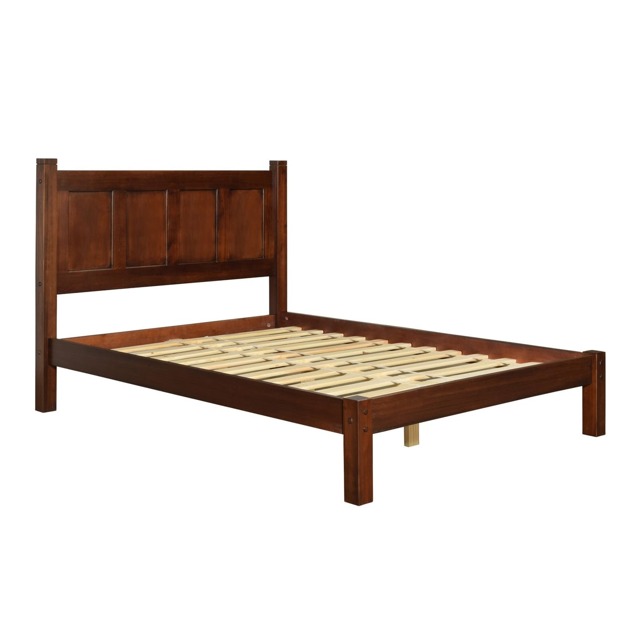 Letto a piattaforma con pannello in legno massello Shaker Grain Wood Furniture