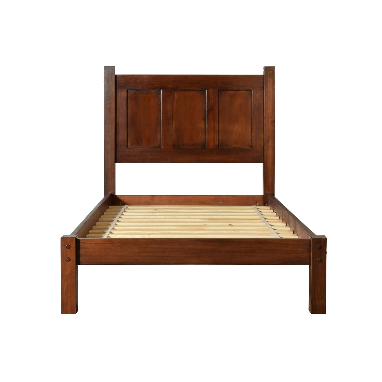 Letto a piattaforma con pannello in legno massello Shaker Grain Wood Furniture