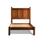 Letto a piattaforma con pannello in legno massello Shaker Grain Wood Furniture