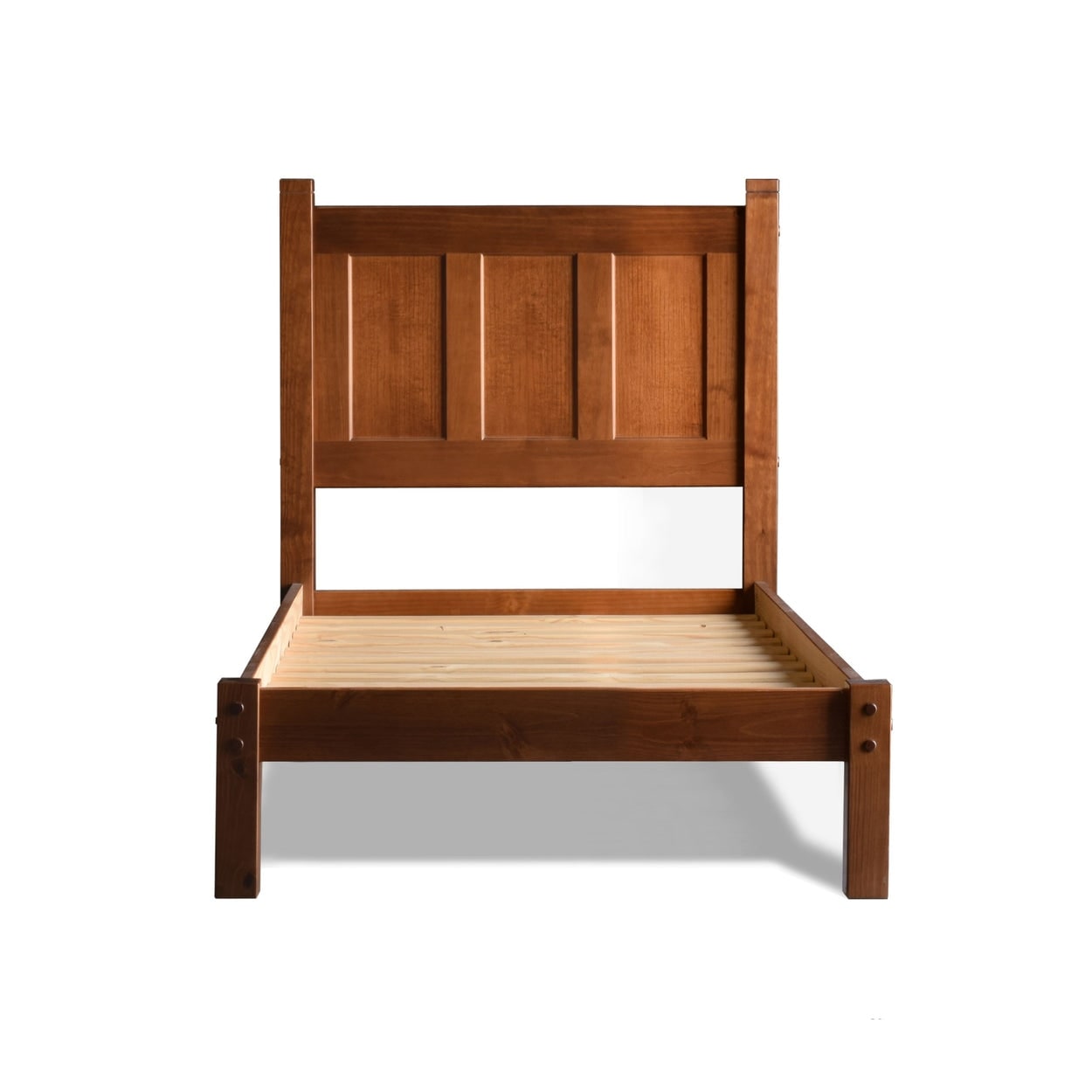 Letto a piattaforma con pannello in legno massello Shaker Grain Wood Furniture