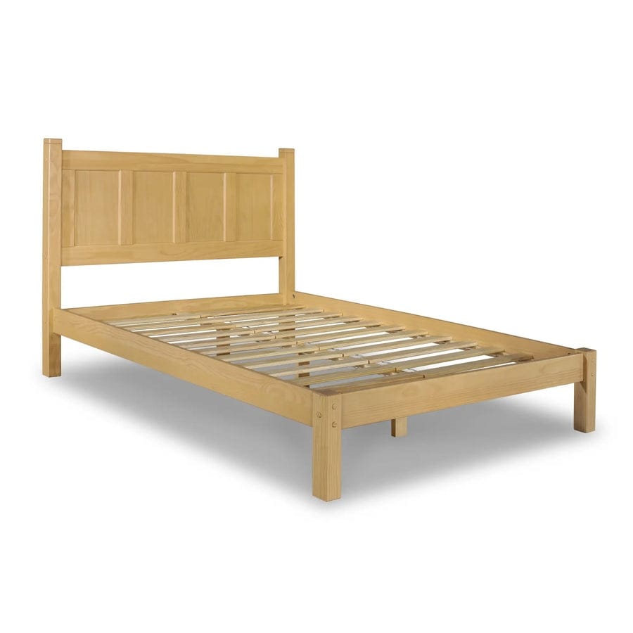 Letto a piattaforma con pannello in legno massello Shaker Grain Wood Furniture