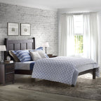 Letto a piattaforma con pannello in legno massello Shaker Grain Wood Furniture