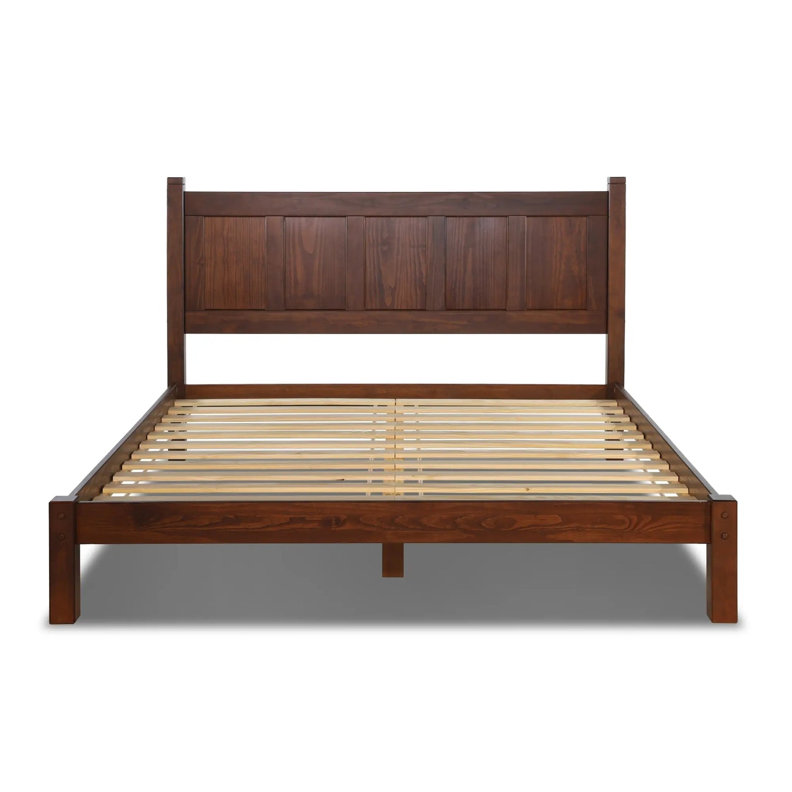 Letto a piattaforma con pannello in legno massello Shaker Grain Wood Furniture