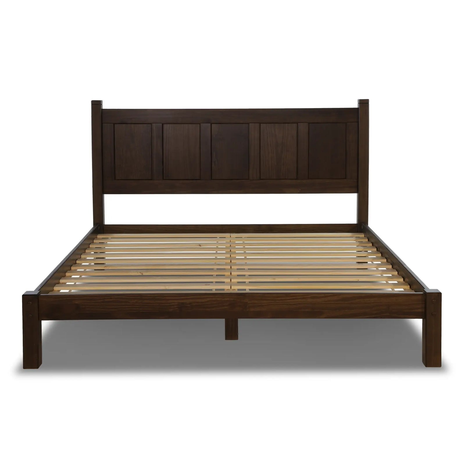 Letto a piattaforma con pannello in legno massello Shaker Grain Wood Furniture