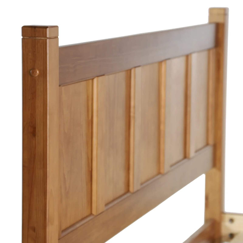 Letto a piattaforma con pannello in legno massello Shaker Grain Wood Furniture