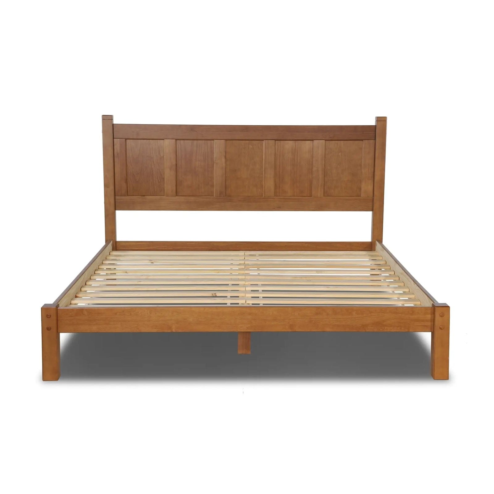 Letto a piattaforma con pannello in legno massello Shaker Grain Wood Furniture