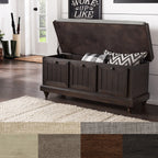 Panca contenitore Granger con cuscino di seduta in lino di iNSPIRE Q Classic