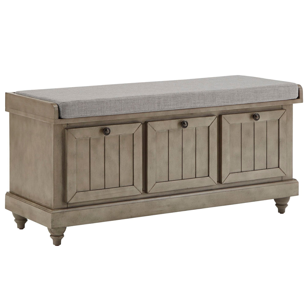 Panca contenitore Granger con cuscino di seduta in lino di iNSPIRE Q Classic
