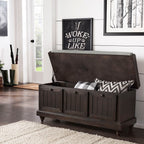 Panca contenitore Granger con cuscino di seduta in lino di iNSPIRE Q Classic