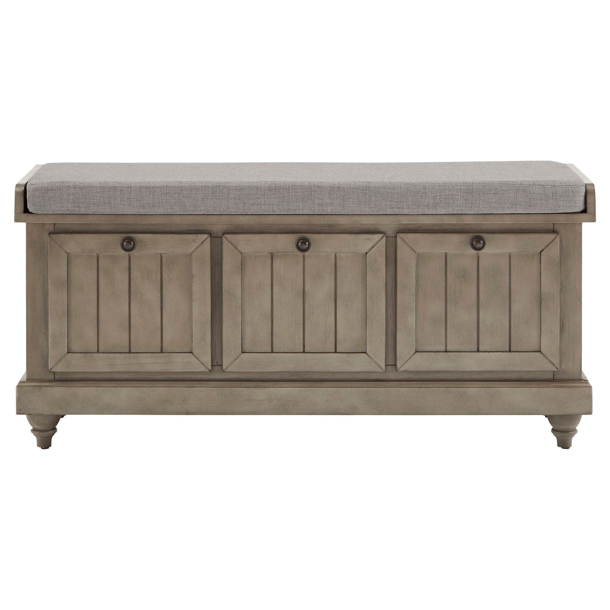 Panca contenitore Granger con cuscino di seduta in lino di iNSPIRE Q Classic