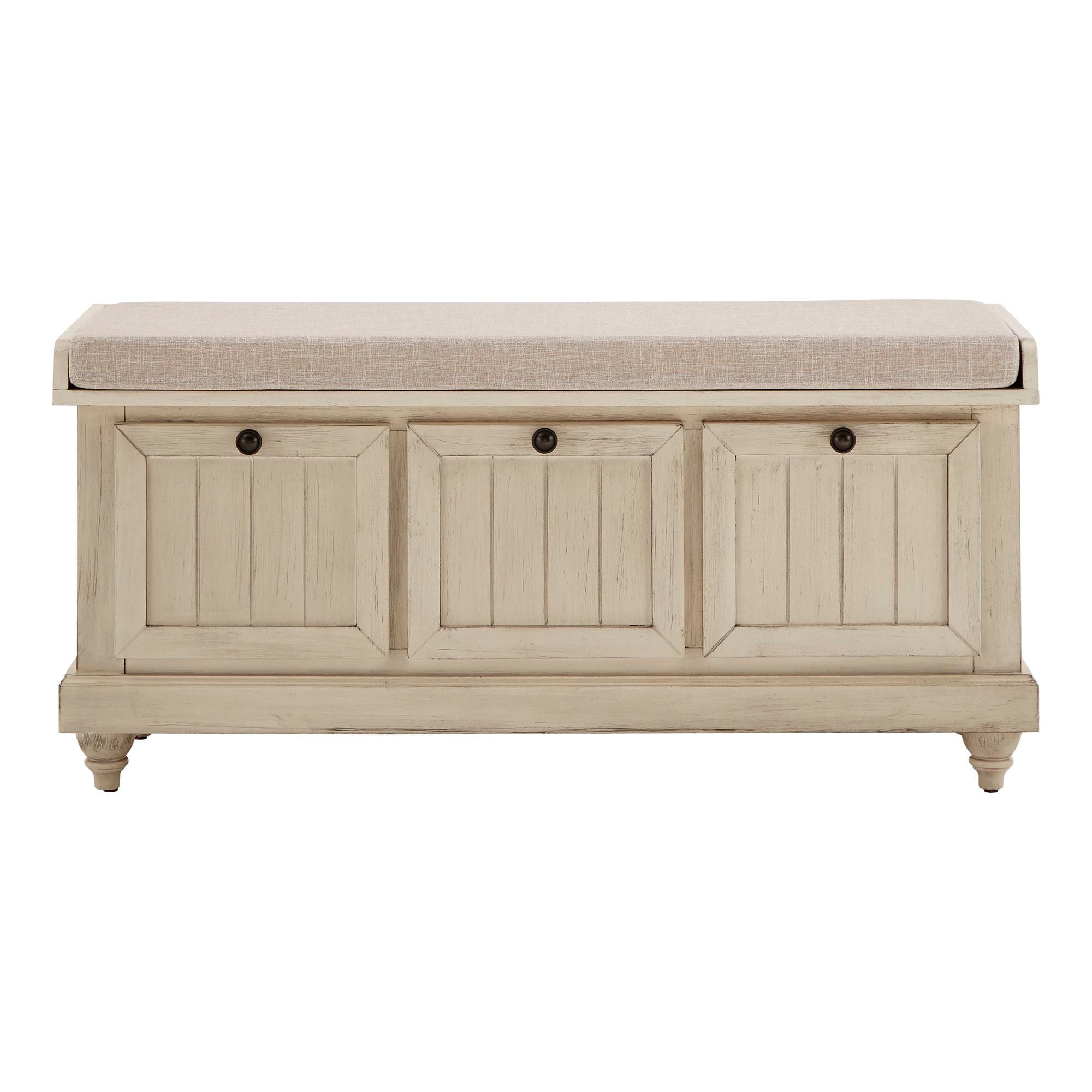 Panca contenitore Granger con cuscino di seduta in lino di iNSPIRE Q Classic
