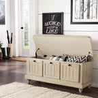 Panca contenitore Granger con cuscino di seduta in lino di iNSPIRE Q Classic