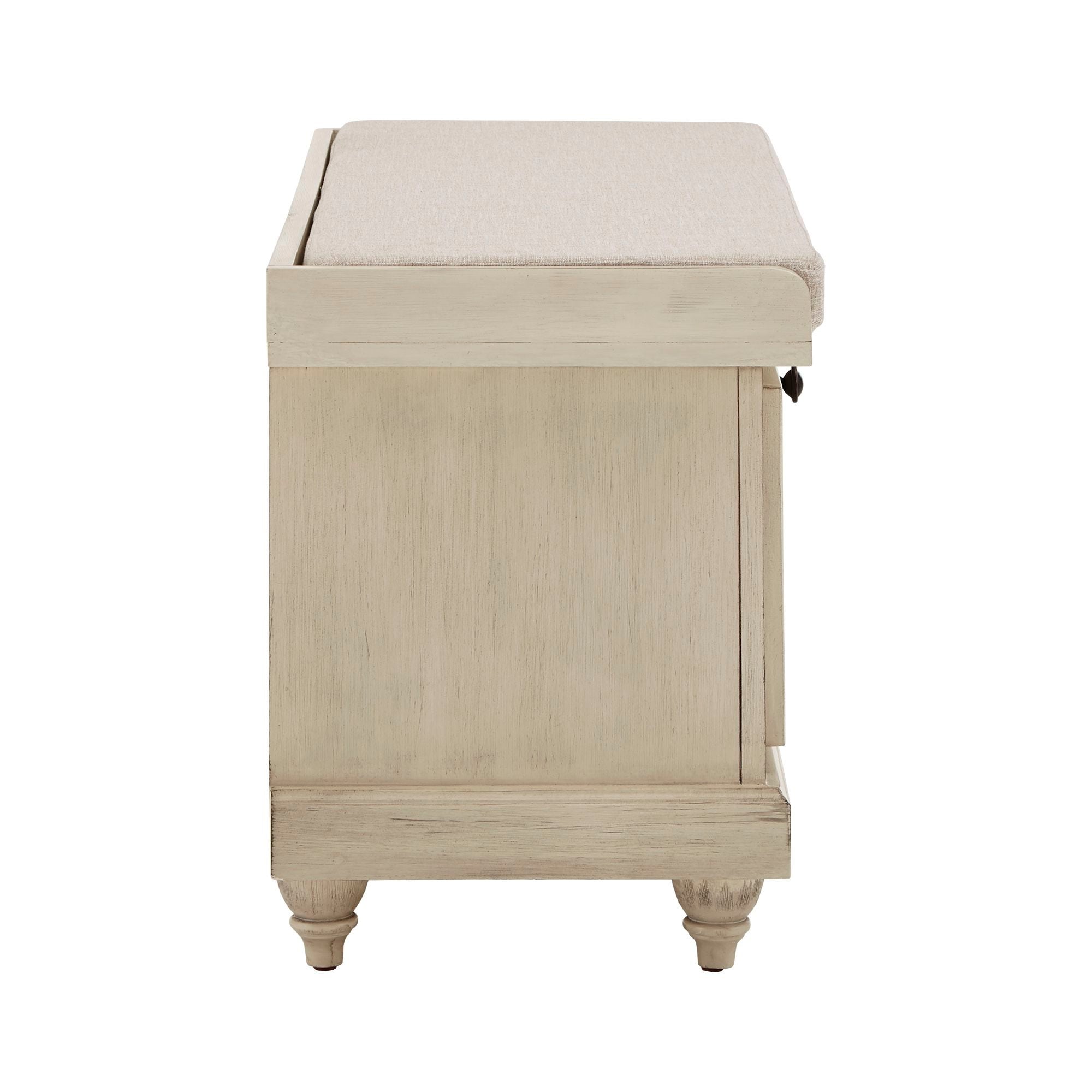 Panca contenitore Granger con cuscino di seduta in lino di iNSPIRE Q Classic