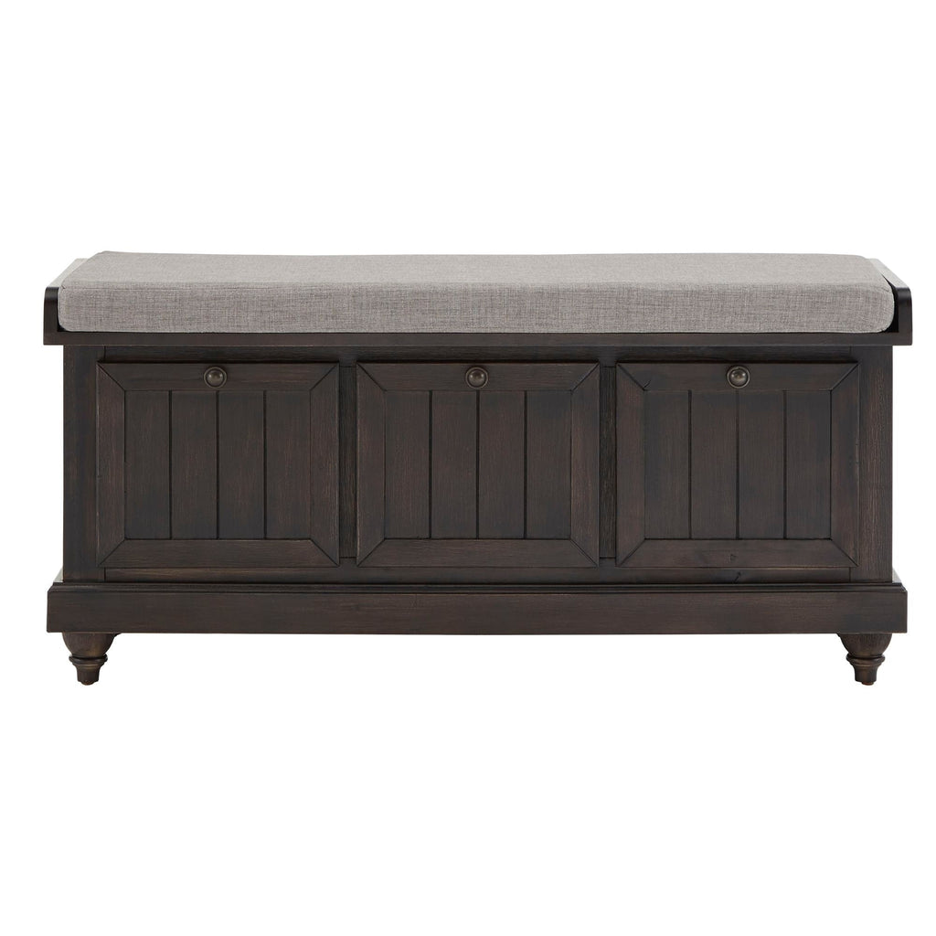 Panca contenitore Granger con cuscino di seduta in lino di iNSPIRE Q Classic