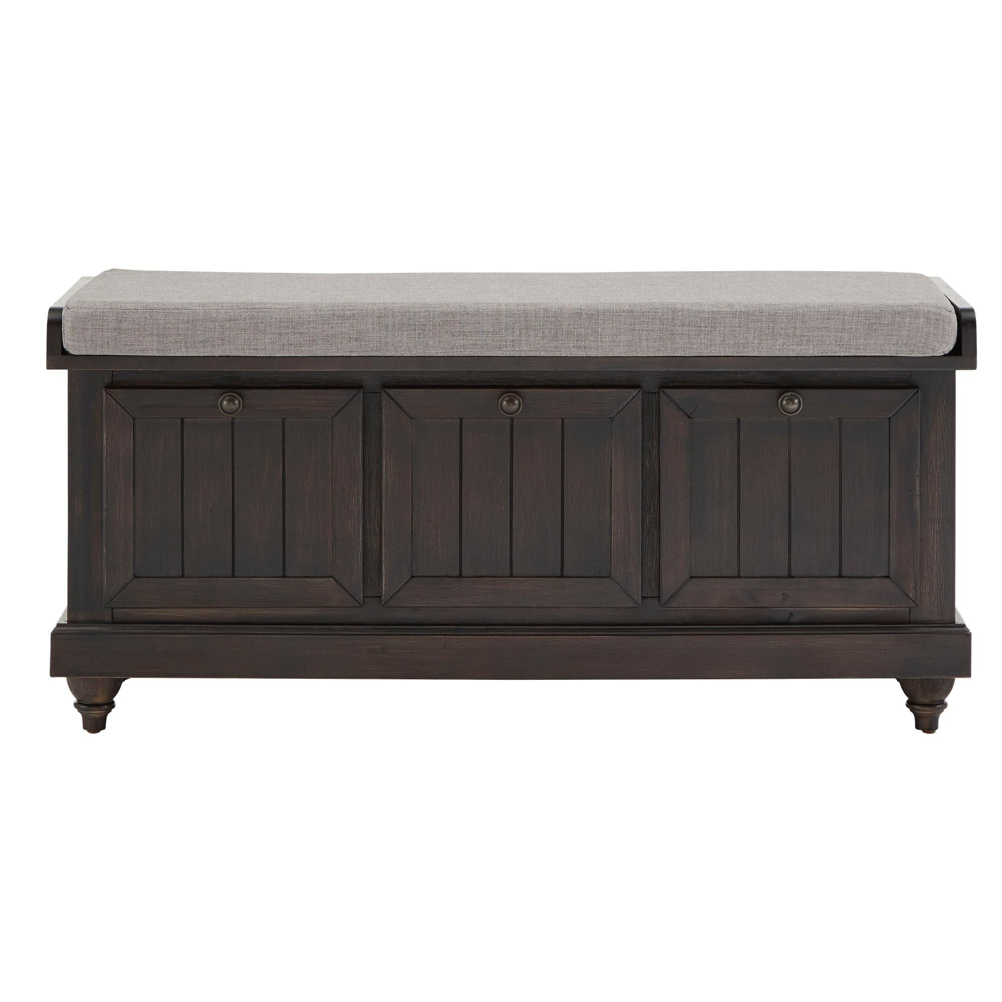 Panca contenitore Granger con cuscino di seduta in lino di iNSPIRE Q Classic