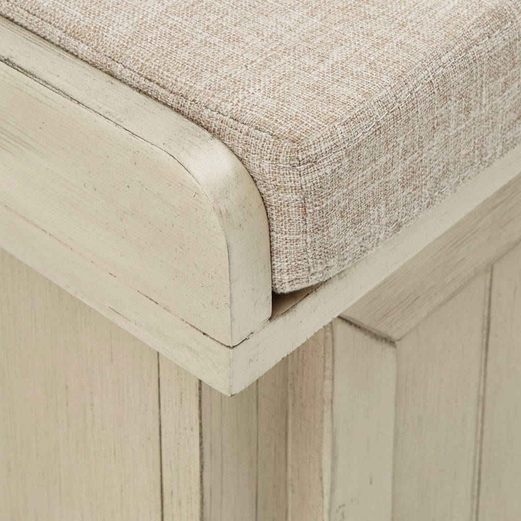 Panca contenitore Granger con cuscino di seduta in lino di iNSPIRE Q Classic