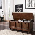 Panca contenitore Granger con cuscino di seduta in lino di iNSPIRE Q Classic
