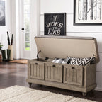 Panca contenitore Granger con cuscino di seduta in lino di iNSPIRE Q Classic