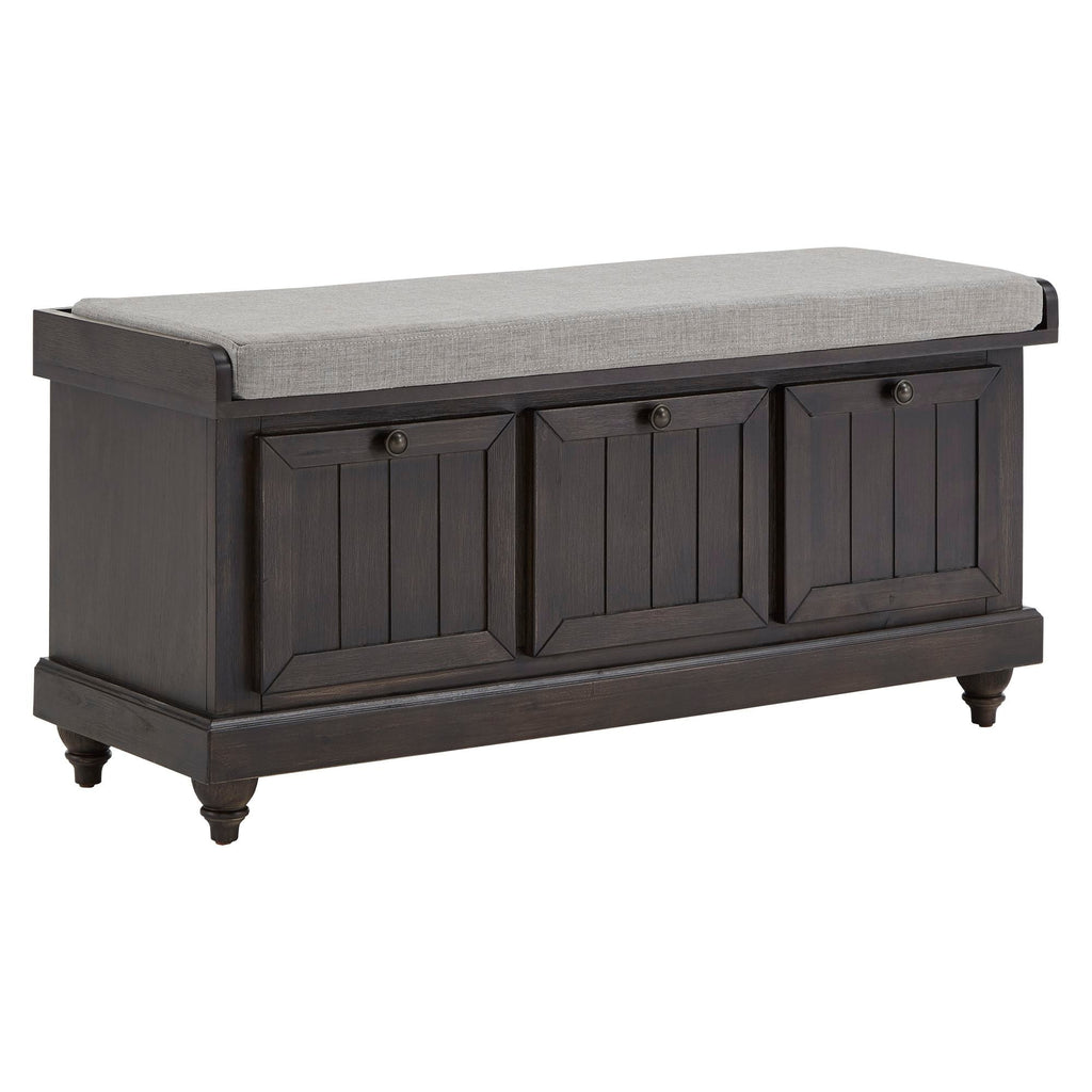 Panca contenitore Granger con cuscino di seduta in lino di iNSPIRE Q Classic