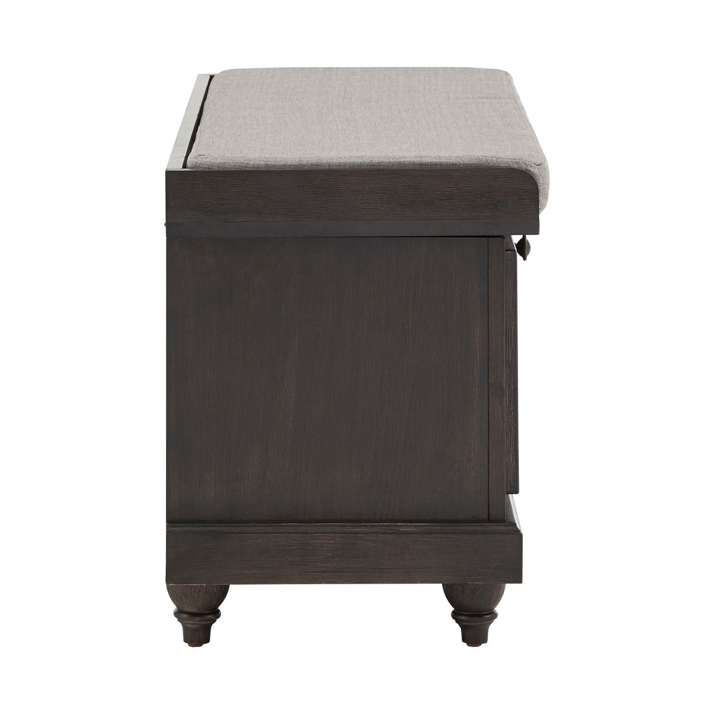 Panca contenitore Granger con cuscino di seduta in lino di iNSPIRE Q Classic