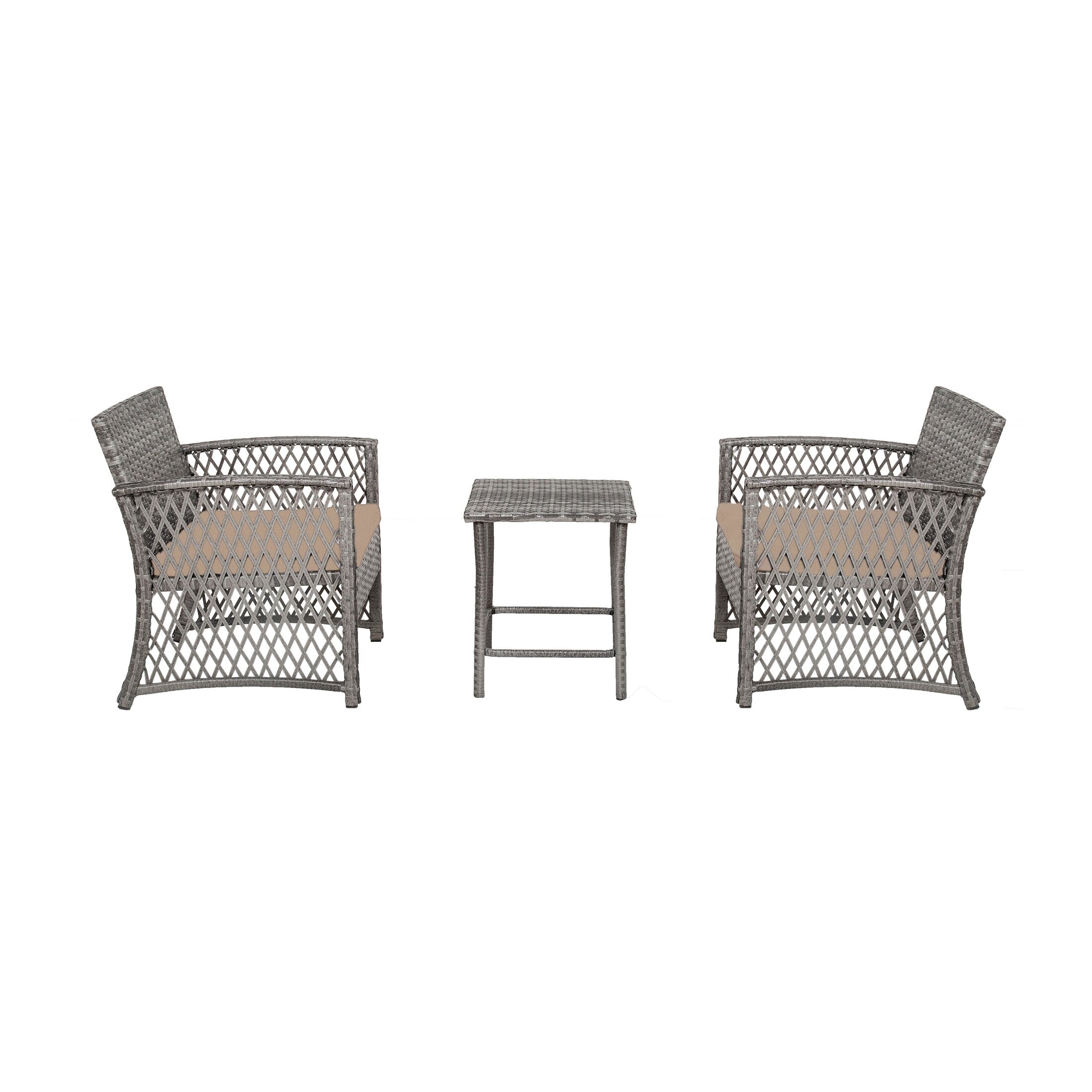 Set da giardino Heritage Outdoor in vimini da 3 pezzi